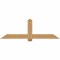 Ekena Millwork Eugene Smooth Timber Gable Bracket, Western Red Cedar, 72"W x 24"H x 3 1/2"D x 5 1/2"F, 8/12 Pitch GBW072X24X0406EUG00SWR - alternate 1